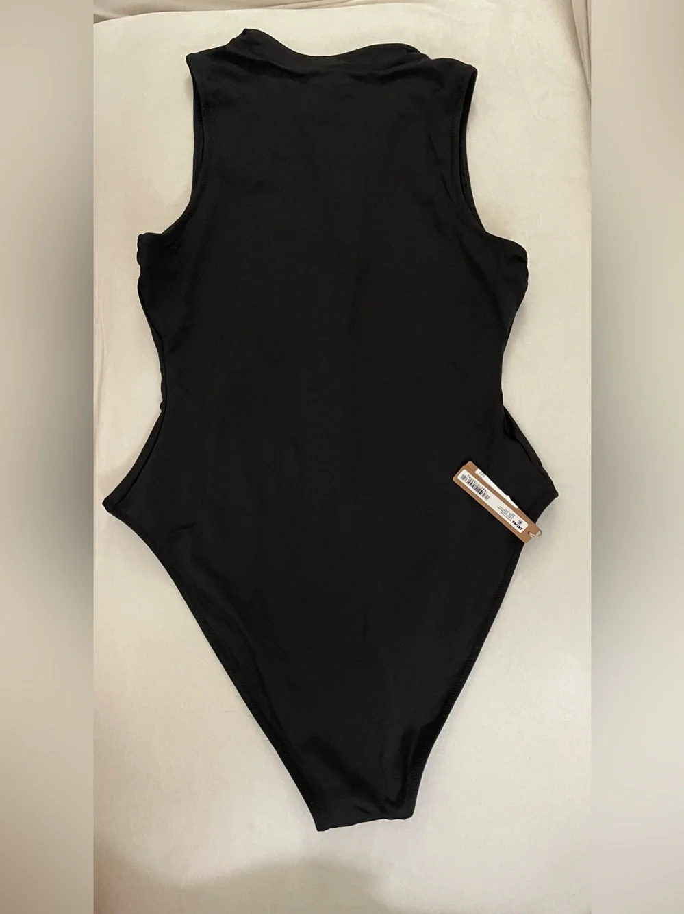 NWT Skims Zip up Sleeveless One Piece Swimsuit Black Onyx Size XL
